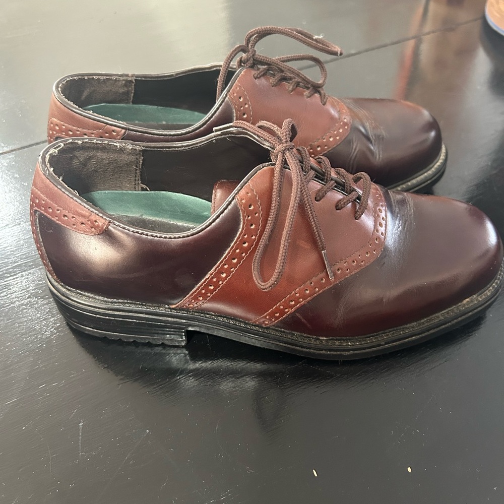 Nunn Bush Oxfords Size 8.5 Brown Leather 81129-51 Brogue Saddle Oxfords Shoes US
